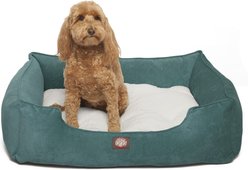 Majestic Pet Villa Contemp Lounge Bolster Dog Bed with Removable Cover, Marine, Large