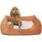 Show in main carousel: Majestic Pet Villa Contemp Lounge Bolster Dog Bed with Removable Cover, Orange, Large slide 1 of 4