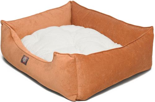 Show full view: Majestic Pet Villa Contemp Lounge Bolster Dog Bed with Removable Cover, Orange, Large slide 2 of 4