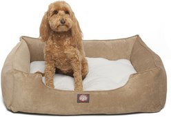 Majestic Pet Villa Contemp Lounge Bolster Dog Bed with Removable Cover, Pearl, Large