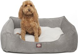 Majestic Pet Villa Contemp Lounge Bolster Dog Bed with Removable Cover, Vintage, Large