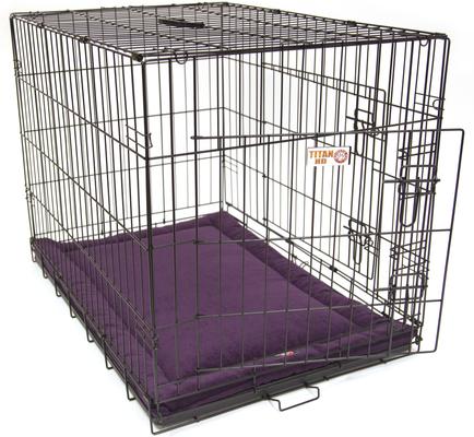 Show full view: Majestic Pet Villa Personalized Crate Mat Dog Bed, Aubergine, Large slide 2 of 8
