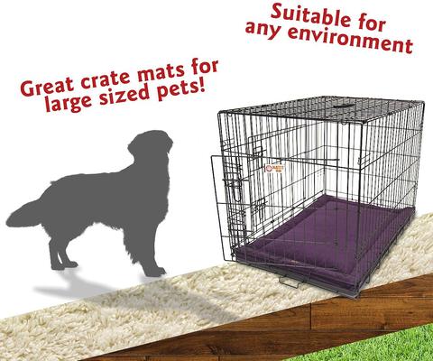 Show full view: Majestic Pet Villa Personalized Crate Mat Dog Bed, Aubergine, Large slide 5 of 8