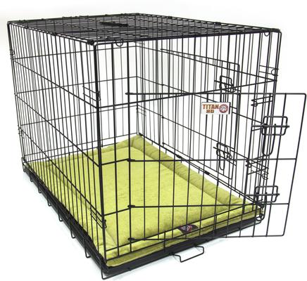 Show full view: Majestic Pet Villa Personalized Crate Mat Dog Bed, Green, Medium slide 2 of 8