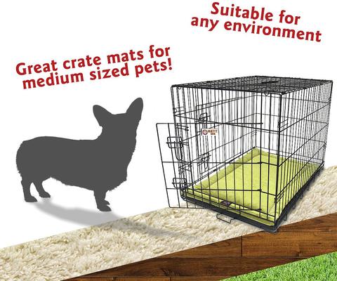 Show full view: Majestic Pet Villa Personalized Crate Mat Dog Bed, Green, Medium slide 5 of 8