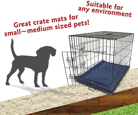 Show full view: Majestic Pet Villa Personalized Crate Mat Dog Bed, Navy, Small slide 6 of 8