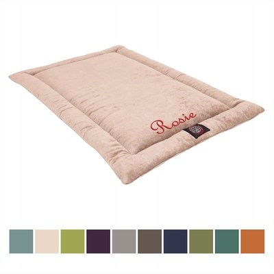 Majestic Pet Majestic Pet Villa Personalized Crate Mat Dog Bed, Pearl, Medium