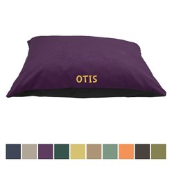 Majestic Pet Villa Personalized Pillow Cat & Dog Bed, Aubergine, Large