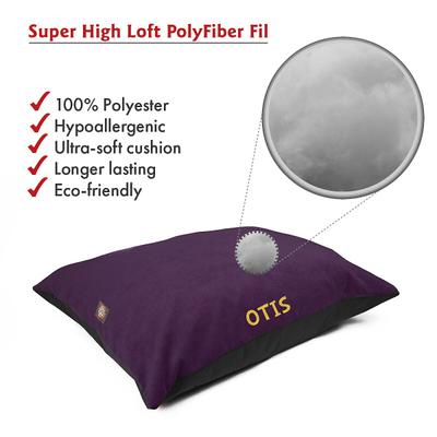 Show full view: Majestic Pet Villa Personalized Pillow Cat & Dog Bed, Aubergine, Large slide 4 of 6