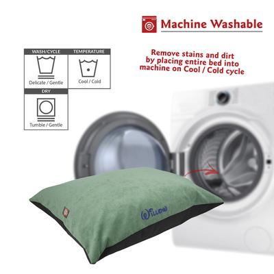 Show full view: Majestic Pet Villa Personalized Pillow Cat & Dog Bed, Azure, Large slide 5 of 6