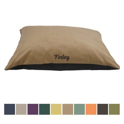 Majestic Pet Villa Personalized Pillow Cat & Dog Bed, Pearl, Small/Medium