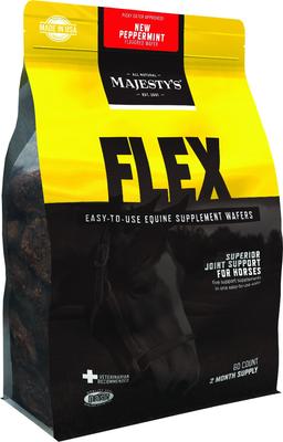 Show full view: Majesty's Flex Joint Support Peppermint Flavor Wafers Horse Supplement, 60 count slide 1 of 3