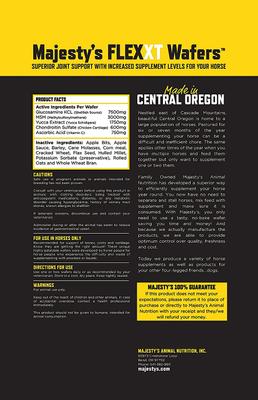 Show full view: Majesty's Flex XT Increased Joint Support Wafers Horse Supplement, 30 count slide 2 of 5