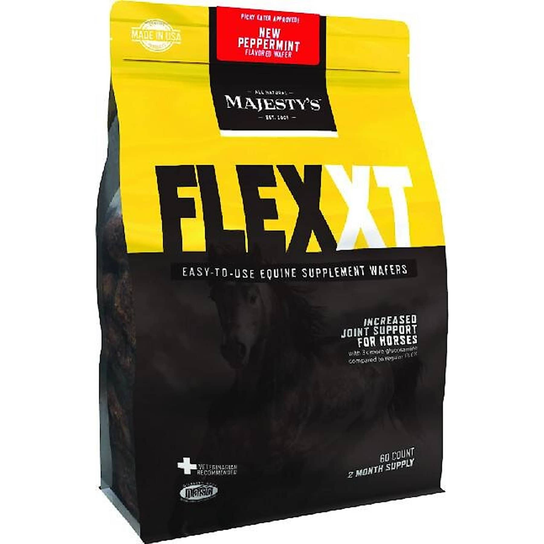 Majesty's Flex XT Joint Support Peppermint Flavor Wafers Horse Supplement, 60 count