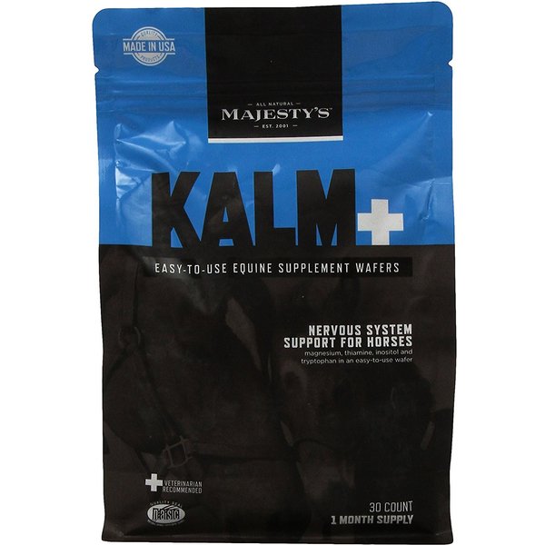 Majesty's Kalm+ Nervous System Support Apple Flavor Wafers Horse Supplement