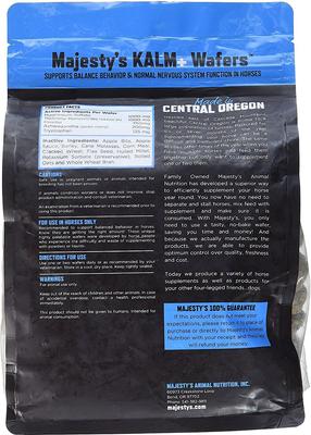 Show full view: Majesty's Kalm+ Nervous System Support Apple Flavor Wafers Horse Supplement, 60 count slide 2 of 5