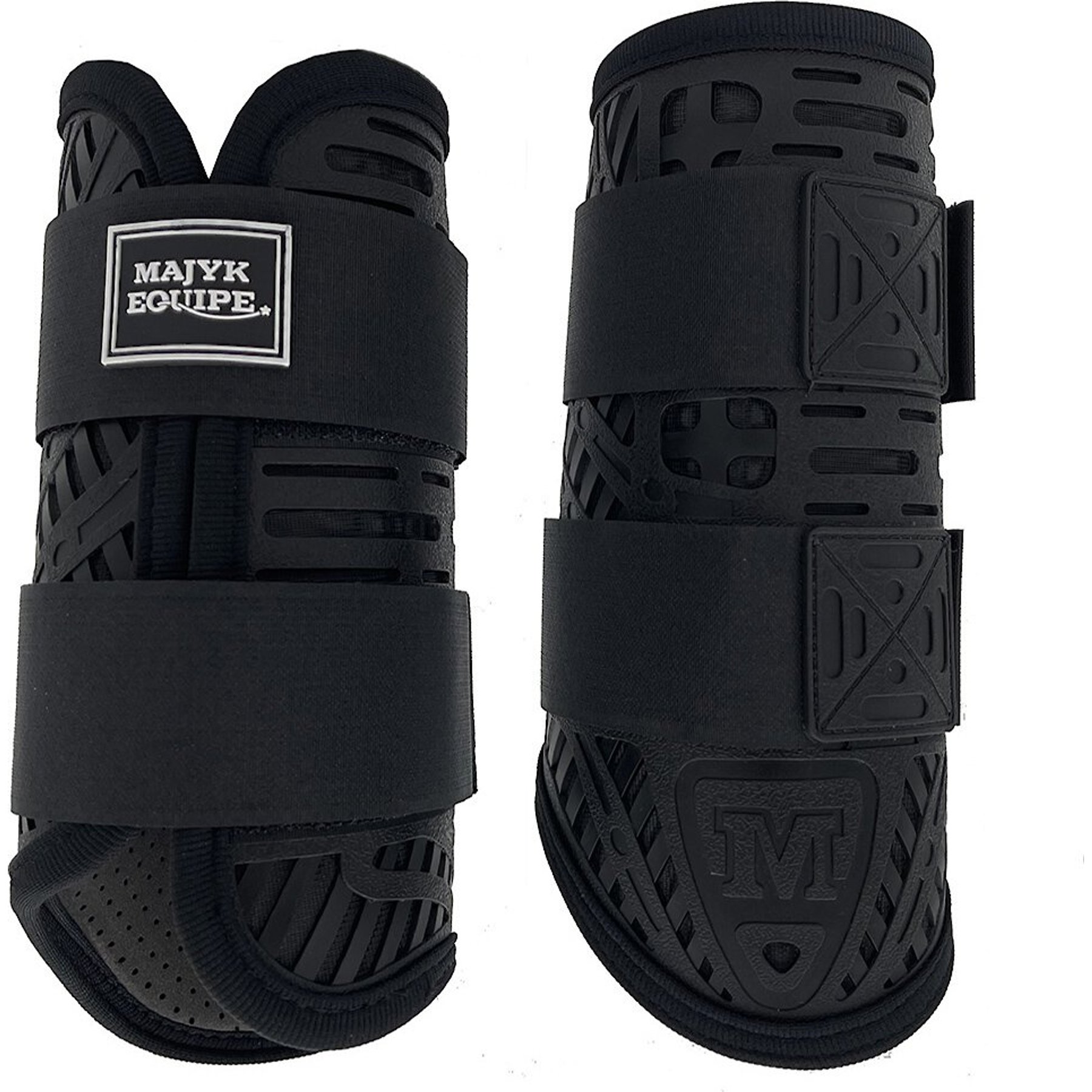 Majyk Equipe XC Color Elite Arti-Lage Response Technology Horse Boots, 2 count, Jett Black, Medium-Front Pair