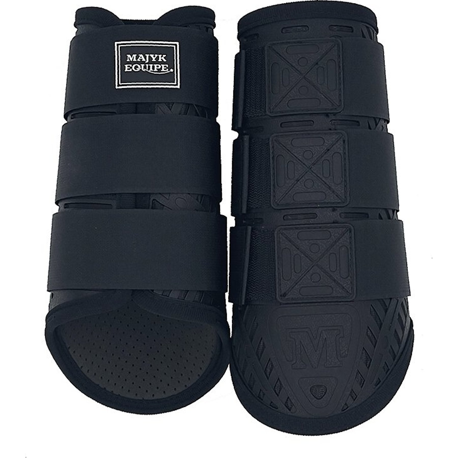 Majyk Equipe XC Color Elite Arti-Lage Response Technology Horse Boots, 2 count, Jett Black, Small-Hind Pair
