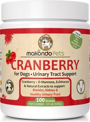 Makondo Pets Cranberry Urinary Tract Support Dog Supplement, 3.53-oz jar