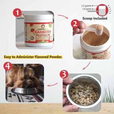 Show full view: Makondo Pets Cranberry Urinary Tract Support Dog Supplement, 3.53-oz jar slide 5 of 6