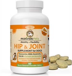 Makondo Pets Hip & Joint Dog Supplement, 60 count