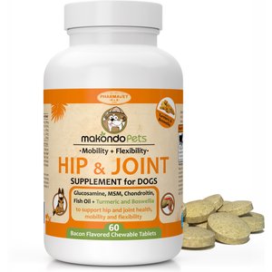 Makondo Pets Hip & Joint Dog Supplement, 60 count