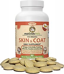 Makondo Pets Skin & Coat Dog & Cat Supplement, 60 count