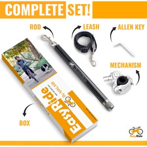 Malabi Carbon Fiber Bicycle Attachment Rotating Dog Bike Leash