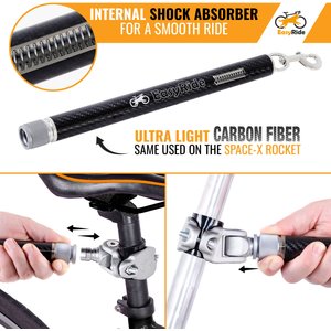 Malabi Carbon Fiber Bicycle Attachment Rotating Dog Bike Leash