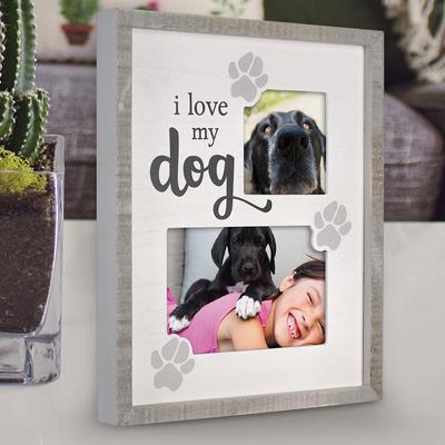 Show full view: Malden International Designs "I Love My Dog" Two Slotted Picture Frame, 4 x 6-in & 3 x 3-in slide 2 of 3
