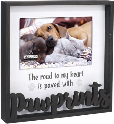 Show full view: Malden International Designs "Pawprints" Box Picture Frame, 4 x 6-in slide 3 of 4