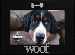Malden International Designs "Woof" Dog Picture Frame, 4 x 6 in