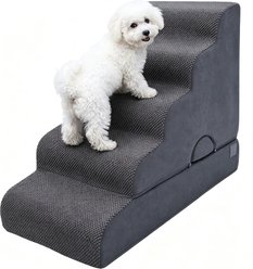 MALOROY 5-Step Personalized High Bed Dog Stairs, Dark Grey, 24-in