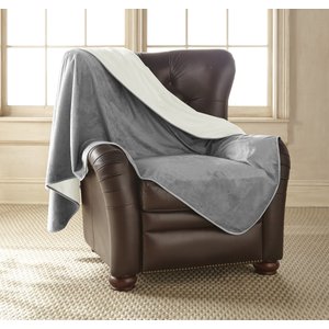 Mambe Silky Soft Throw Dog & Cat Blanket, Buff & Dove, Medium, 1 count