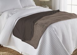 Mambe Silky Soft Throw Dog & Cat Blanket, Chocolate & Cappuccino, Large, 1 count