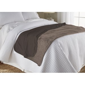Mambe Silky Soft Throw Dog & Cat Blanket, Chocolate & Cappuccino, Large, 1 count