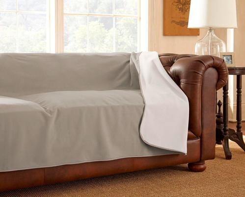 Show full view: Mambe Waterproof Dog Furniture Cover, Sofa, Buff/Clay slide 2 of 3