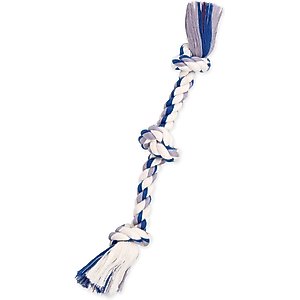 Mammoth Cottonblend 3 Knot Dog Rope Toy, Color Varies, Mini
