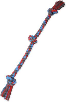 Mammoth Cottonblend 3 Knot Dog Rope Toy, Color Varies