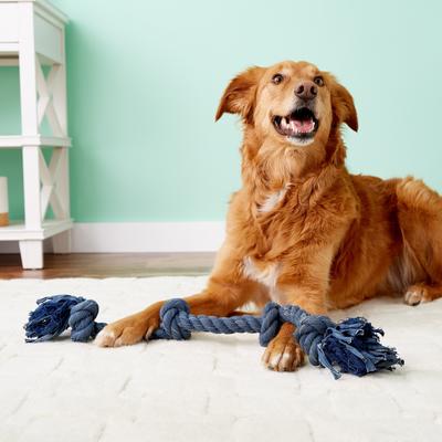 Show full view: Mammoth Denim Rope Tug Dog Toy, Large slide 2 of 8