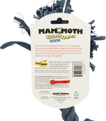 Show full view: Mammoth Denim Rope Tug Dog Toy, Large slide 4 of 8