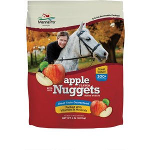 Manna Pro Bite-Size Nuggets Apple Flavored Horse Training Treats, 4-lb bag