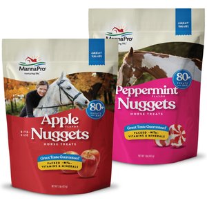Manna Pro Bite-Size Nuggets Apple Flavored Horse Training Treats, 4-lb bag