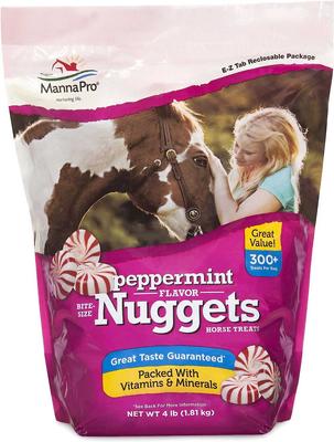 Show full view: Manna Pro Bite-Size Nuggets Apple + Peppermint Flavor Horse Treats slide 5 of 8