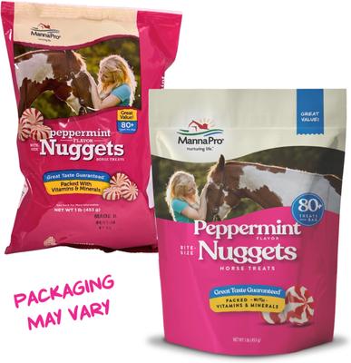 Show full view: Manna Pro Bite-Size Nuggets Peppermint Flavored Horse Training Treats, 1-lb bag slide 3 of 11