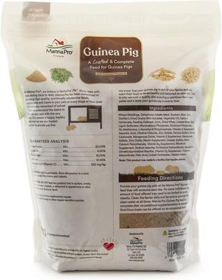 Show full view: Manna Pro Crafted & Complete Guinea Pig Food, 5-lb bag slide 2 of 6