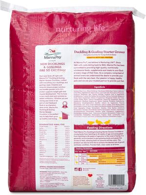 Show full view: Manna Pro Duck Starter Grower Crumbles Duck Food, 25-lb bag slide 2 of 8