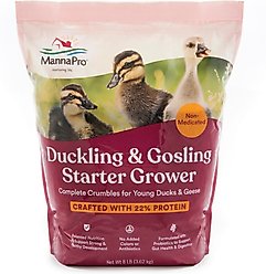 Manna Pro Duck Starter Grower Crumbles Duck Food, 8-lb bag