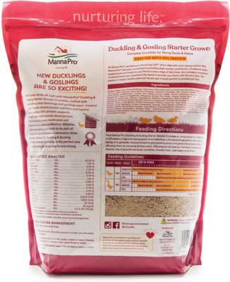 Show full view: Manna Pro Duck Starter Grower Crumbles Duck Food, 8-lb bag slide 2 of 8