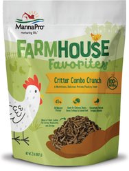 Manna Pro Farmhouse Favorites Critter Combo Crunch Chicken Treats, 2-lb bag